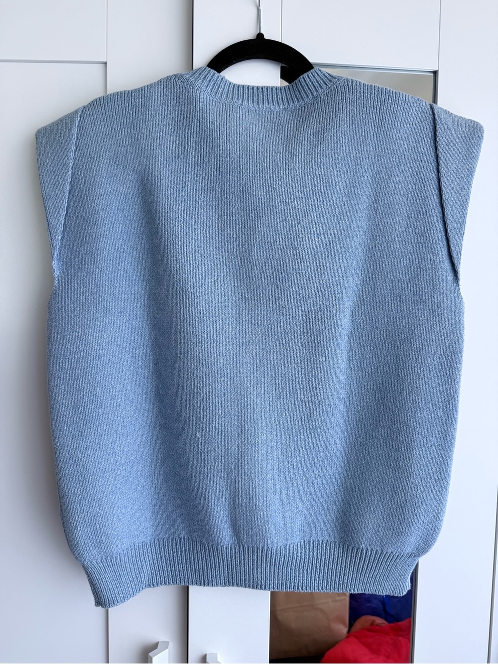 ZARA Women's Light Blue Button-Up Knit Vest - Picture 2 of 3